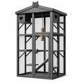 Katzengehege in Hausform 82 x 57 x 164 cm Schwarz/Natur mit Ebenen, Rampe und Sisalelement